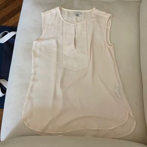 cream j crew tank size 0
